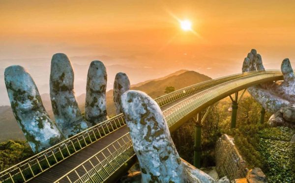 Famous Golden Bridge in Bana Hills