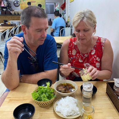 Jenny Vietnam Travel Janette Ian Food Tour Hanoi City Bun Cha